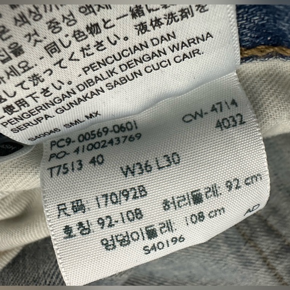 Levis Mens 569 Blue Denim Straight Leg Jeans Size 36x30 - Picture 12 of 12